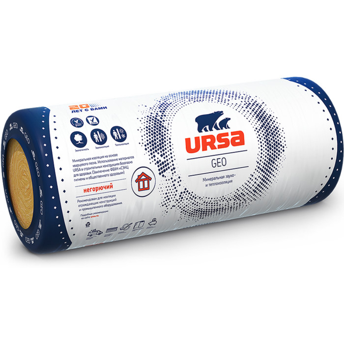 Утеплитель Урса Geo М-25Ф 50х1200х9000